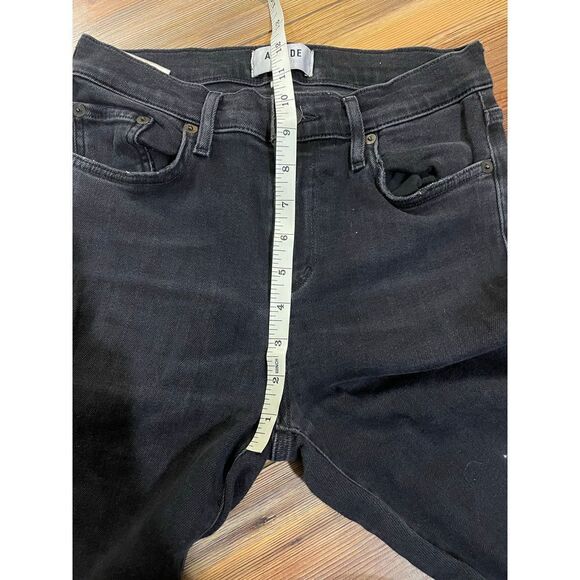 AGOLDE Sophie Shout Distressed Chewed Hem Black mid rise Skinny Jeans - Picture 14 of 14